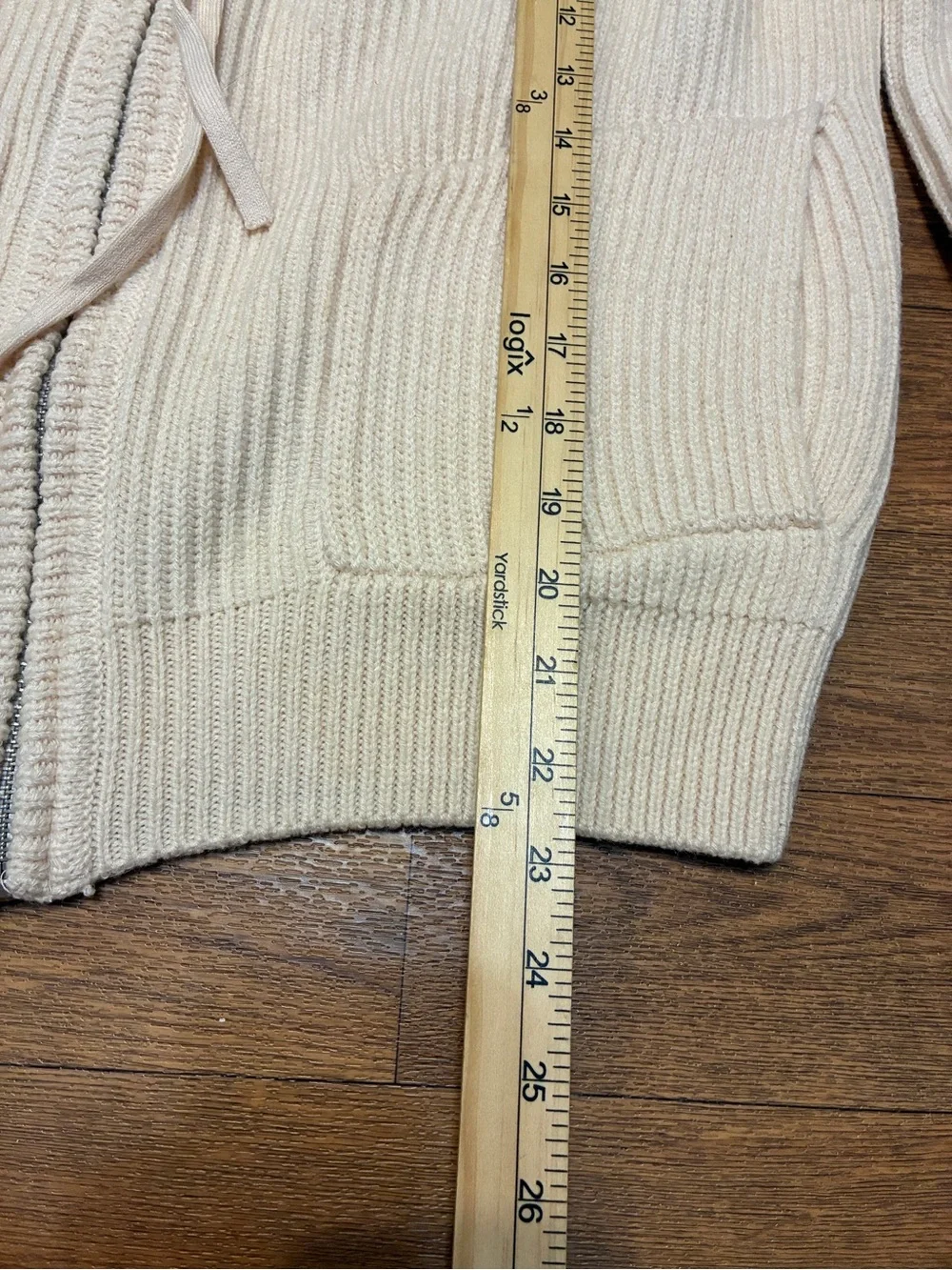 Cozy Cream Zip-Front Hooded Women's Sweater